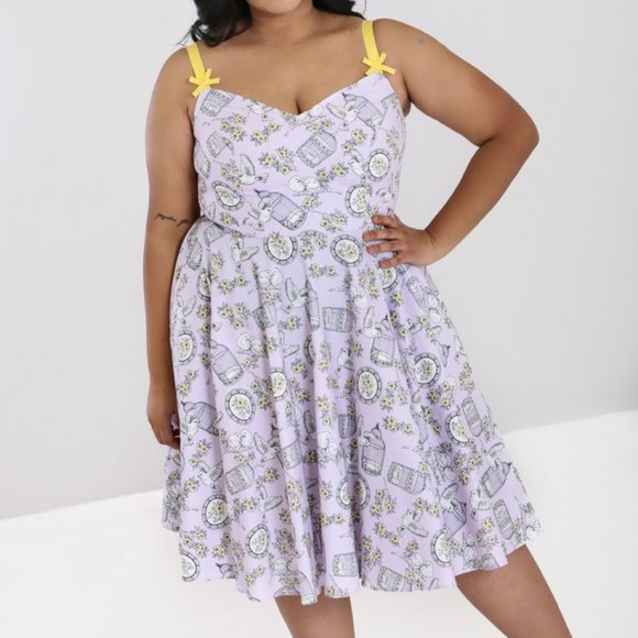 Hell Bunny Dresses & Skirts - NEW Hell Bunny Lavender Plus Size Birdcage Dress 3X